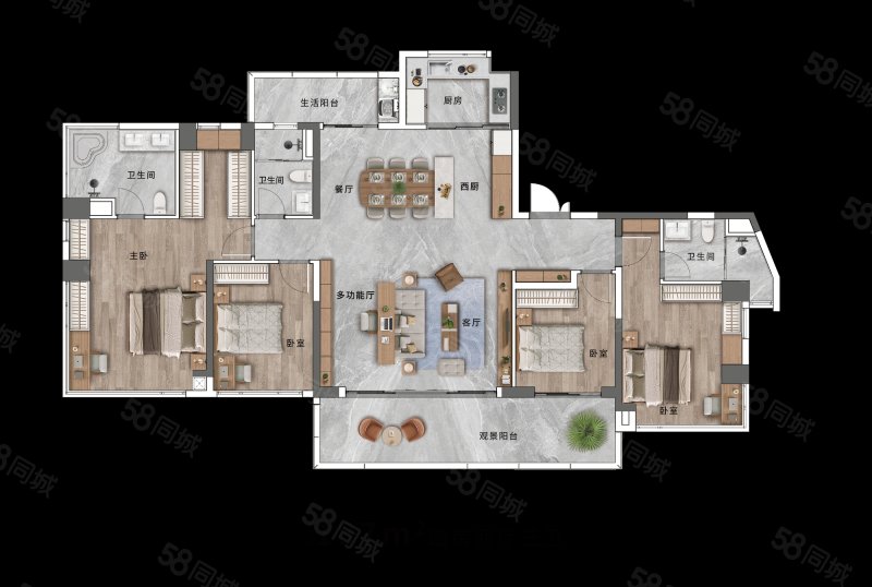 东建天赋龙湾4室2厅187㎡337万二手房图片