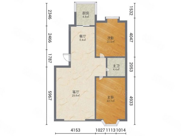 东方家园二期户型图图片