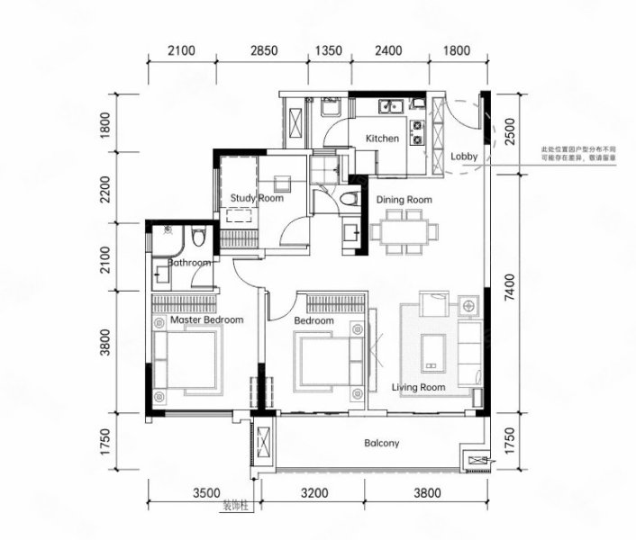 四川成都金牛金牛周边招商未来公园幸福桥TOD南方向3室2厅2卫109㎡总价183万