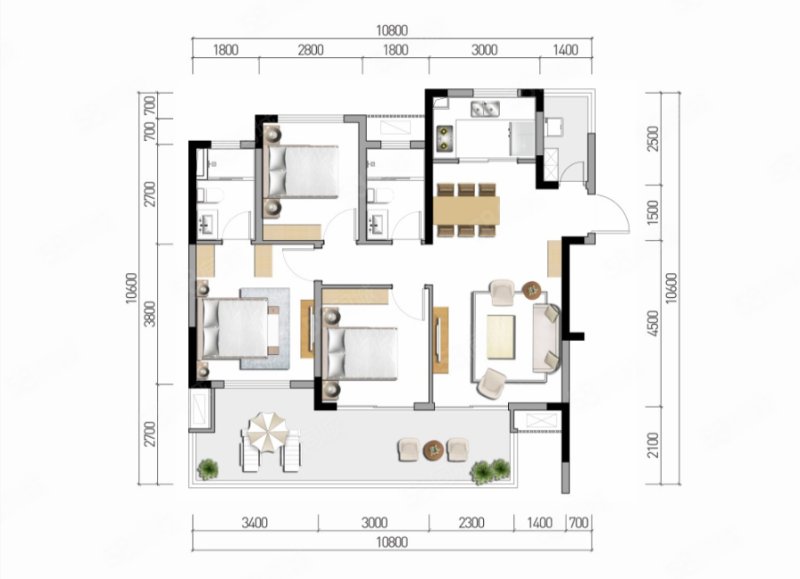 梦享春山可望(新房)3室2厅94.2㎡90万二手房图片