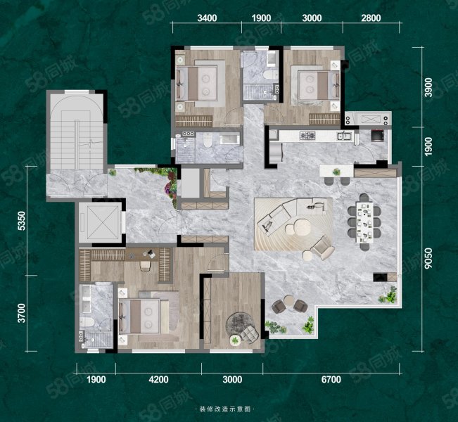 中铁拾贰宸4室2厅176㎡463万二手房图片