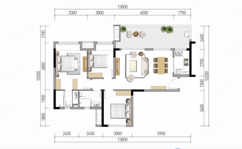 梦享春山可望(新房)3室2厅86.7㎡78万二手房图片
