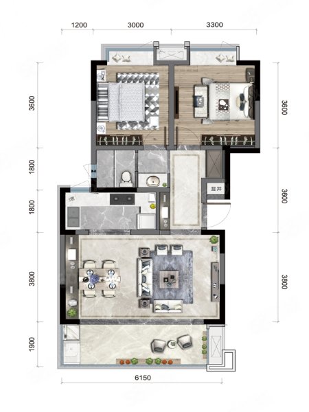 北京建工花汀集2室2厅85㎡50万二手房图片