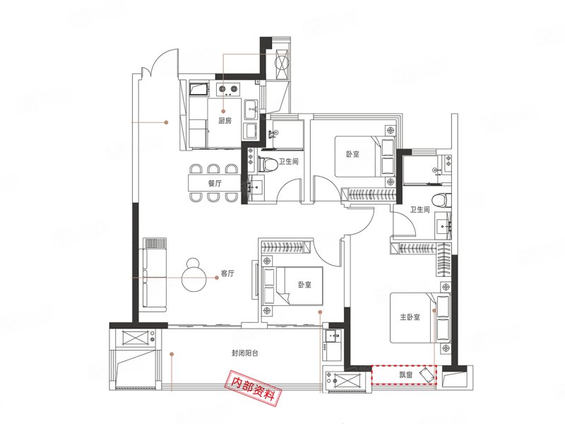 远大璟庭里(新房)3室2厅111㎡264万二手房图片