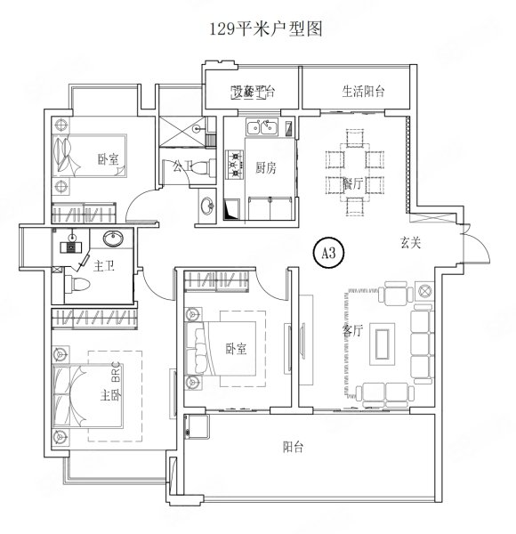 凤栖朝鸣3室2厅127㎡153万二手房图片