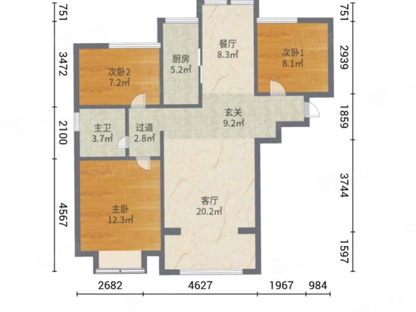 【多圖】綠地海德公館,歡樂濱海城租房,綠地海德公館 房屋採光好,南北