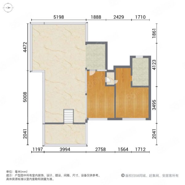 西雅图金山城4室2厅2卫127㎡南北60.8万