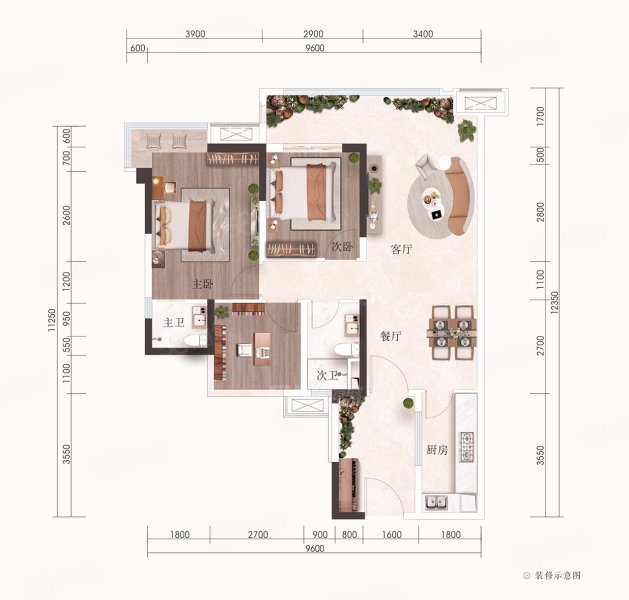 深业北岸3室2厅93.97㎡69万二手房图片