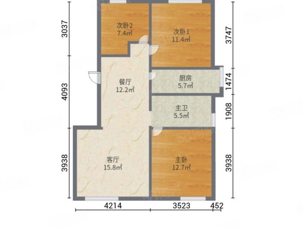 万科朗润园南区,开发区租房,房源采光好,南北通透,业主诚意出,即墨