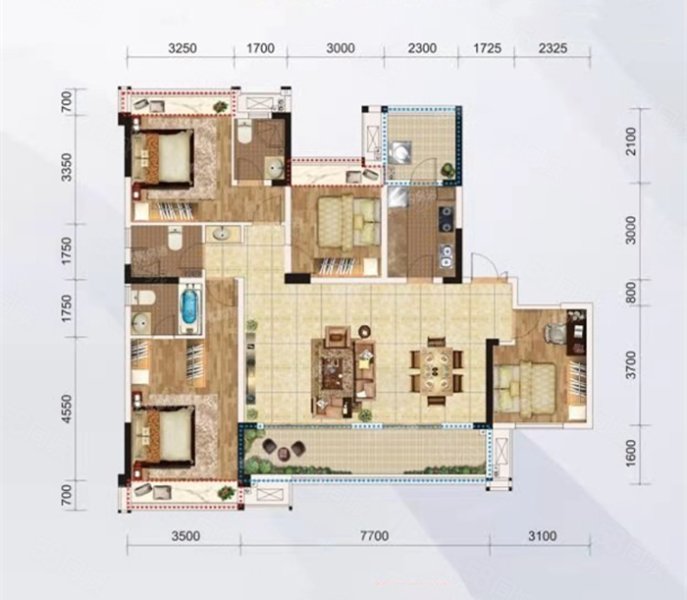 郡悦名城(新房)4室2厅148.78㎡155万二手房图片