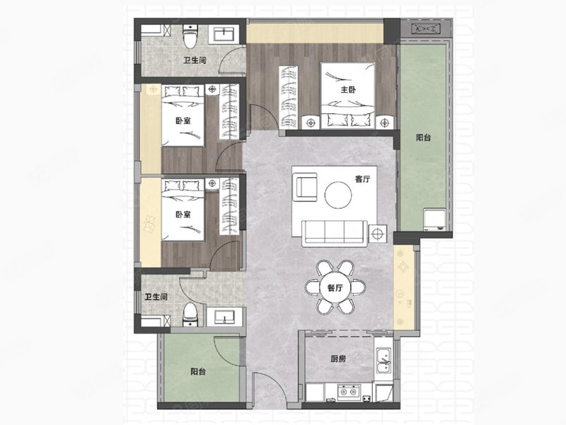 东润澐锦4室2厅105㎡万二手房图片