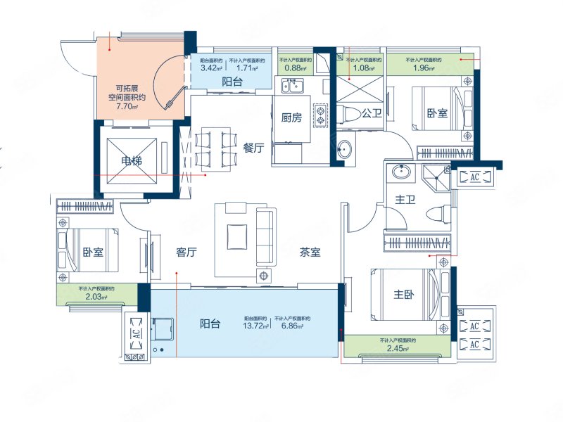 文投·锦源府3室2厅107㎡万二手房图片