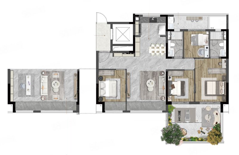 金地玖峯汇4室2厅127㎡342万二手房图片