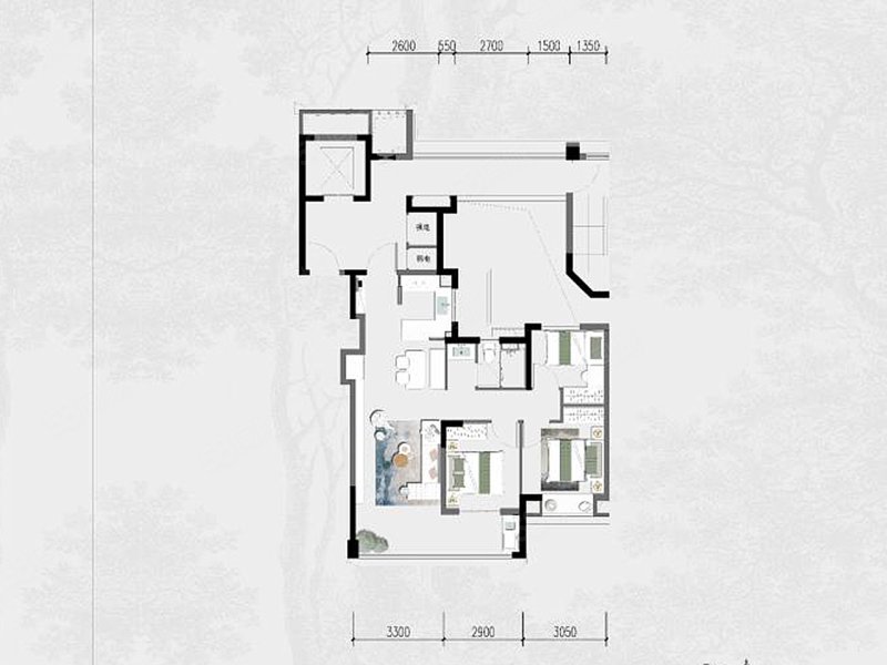 东宸誉府（划船未来社区）3室2厅89㎡262万二手房图片