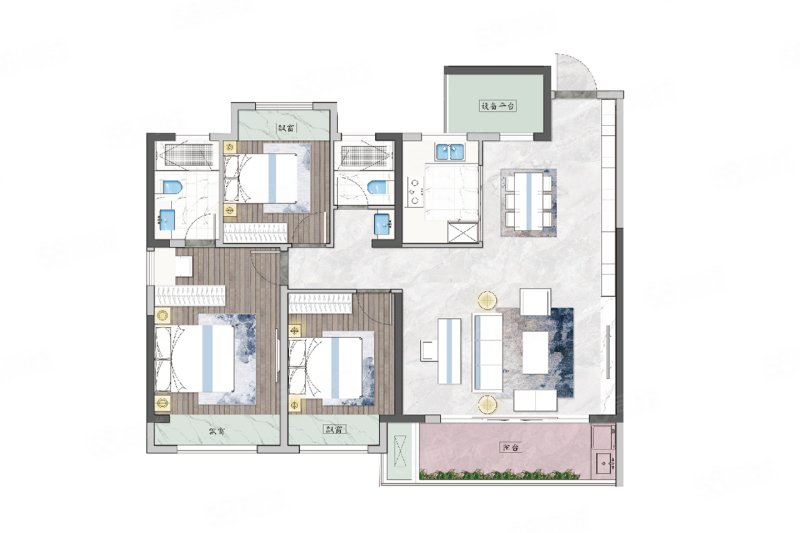 建源凤宁府3室2厅128㎡188万二手房图片