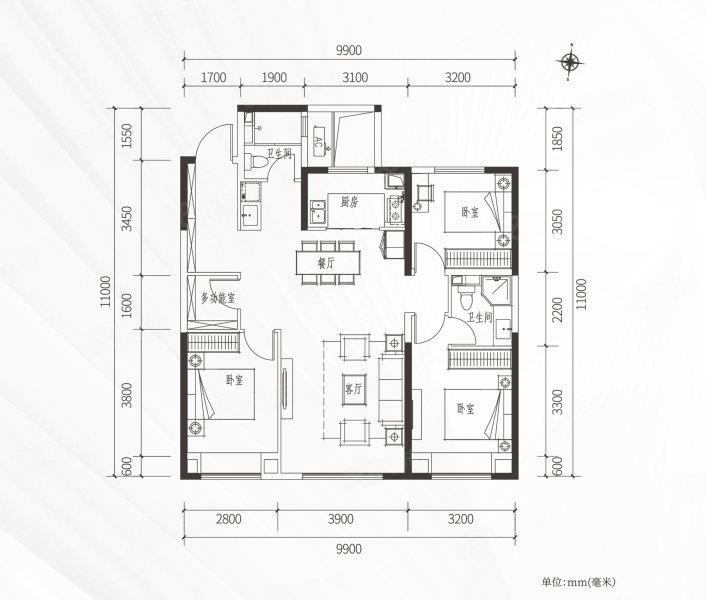 建投·诗意汾河3室2厅119㎡117万二手房图片
