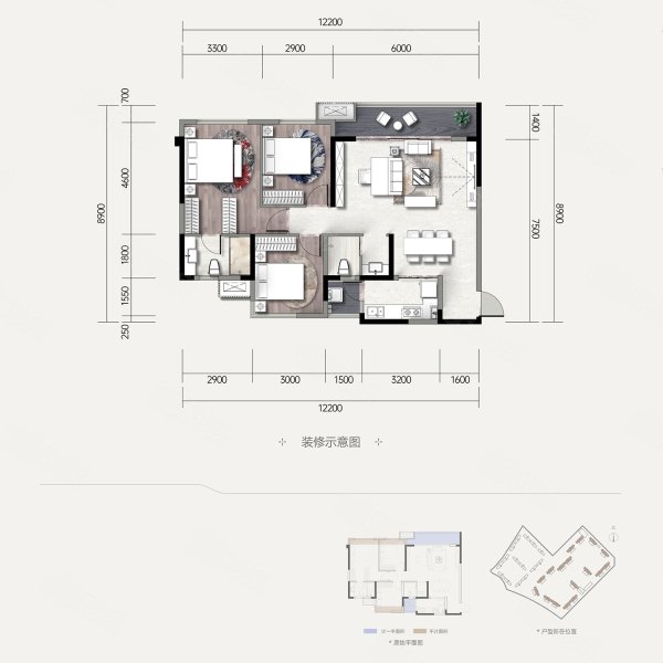 丽雅锦棠府3室2厅109㎡89万二手房图片