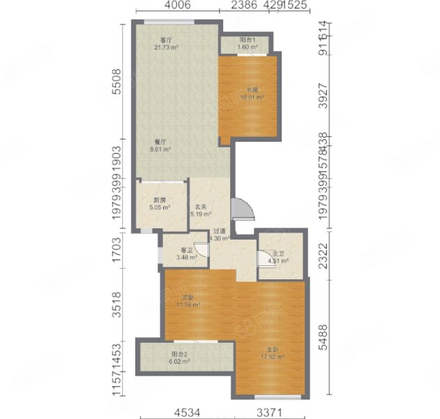 富春和园(公寓住宅)3室2厅2卫148.01㎡南345万