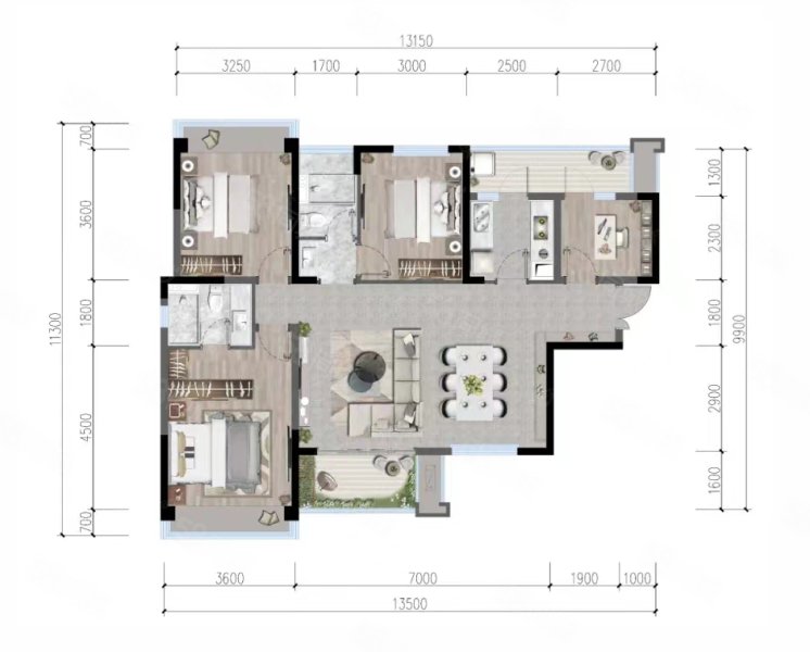 大陆璞府4室2厅135.6㎡351万二手房图片