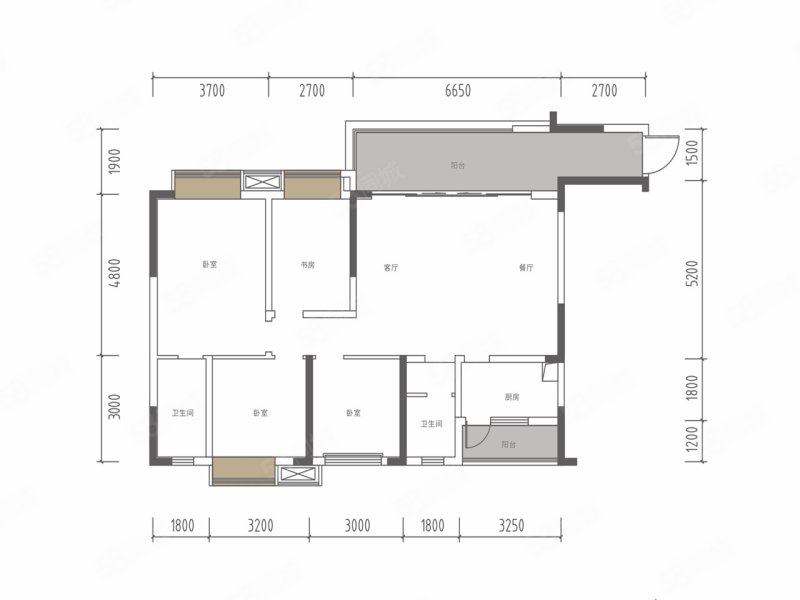 鹭湖宫19区长河湾4室2厅134㎡140万二手房图片