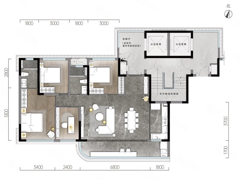 香港置地天湖翠林(新房)4室2厅130㎡308万二手房图片