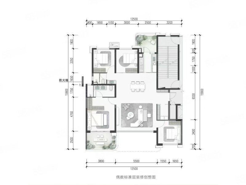 邦泰·观云曲江4室2厅139㎡222万二手房图片
