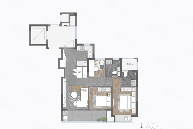 鸿鋆府3室2厅89㎡177万二手房图片