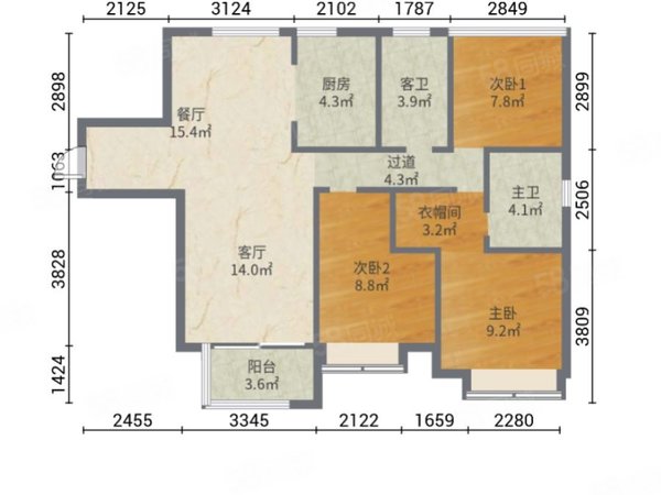金湾宝龙城 3室2厅2卫 电梯房 精装修110平米,金湾租房
