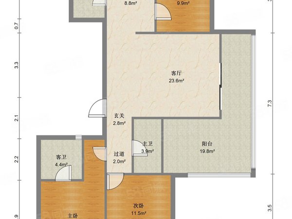 东南开发区租房,湖畔现代城(三区) 1室1厅1卫 45平米,常熟租房-苏州58