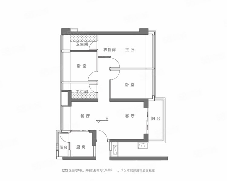 京基宸悦府3室2厅2卫110㎡东南809万