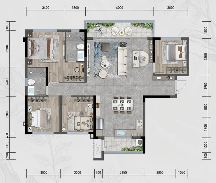 津城尚苑4室2厅128㎡146万二手房图片