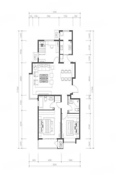 京投發(fā)展·檀谷3室2廳2衛(wèi)135㎡南北540萬