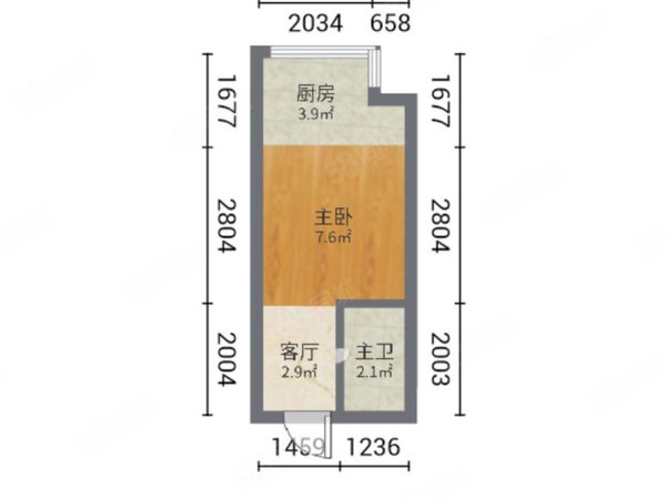 郑州中原中原周边汇泉西悦城11号院汇泉西悦城11号院 1室1厅1卫 700.