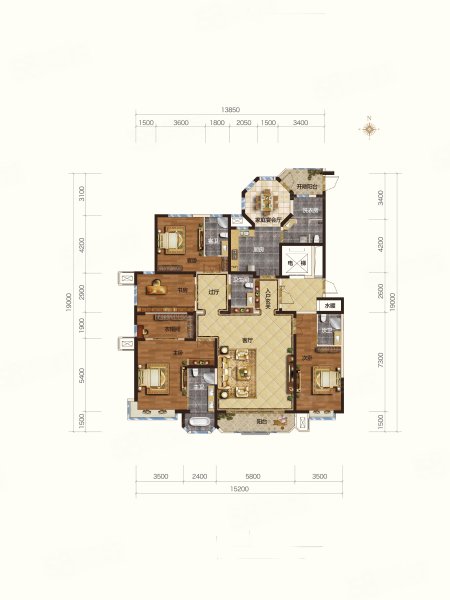 太化·紫景天城5室3厅251.64㎡252万二手房图片
