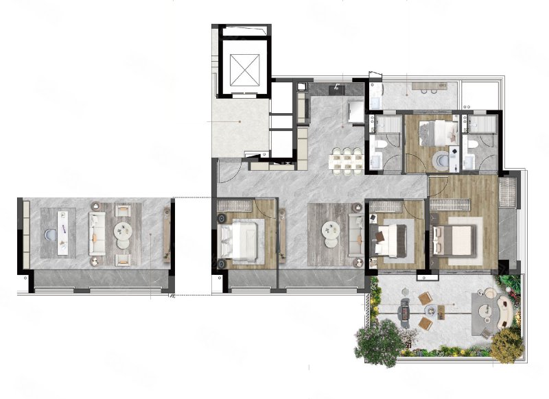 金地玖峯汇4室2厅127㎡303万二手房图片