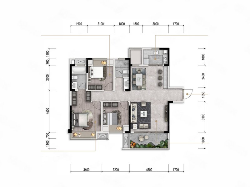 华侨城粼港樾府3室2厅120.43㎡85万二手房图片