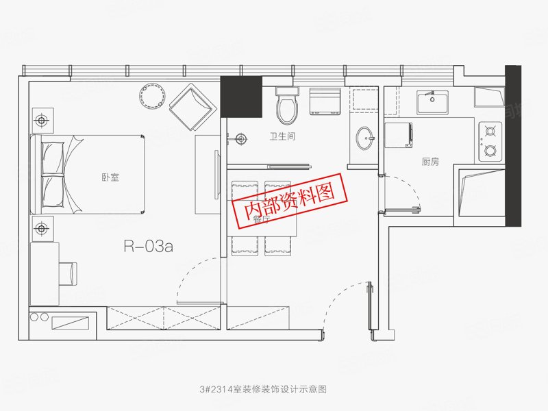 蜀山城投鸿锦里1室1厅52㎡176万二手房图片