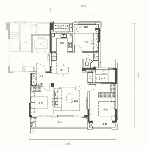 无锡锦上荣曜3室2厅115㎡322万二手房图片