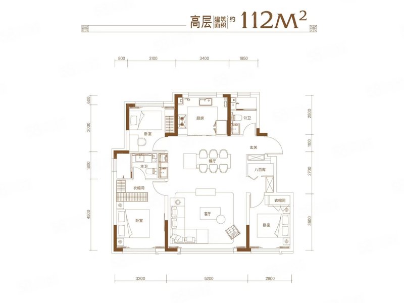 新区发展·九境3室2厅112㎡99万二手房图片