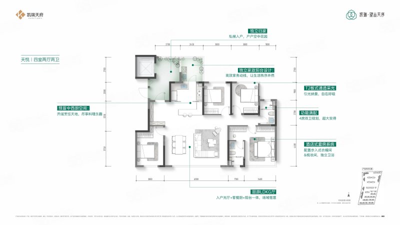 凯瑞望丛天序4室2厅117㎡149万二手房图片
