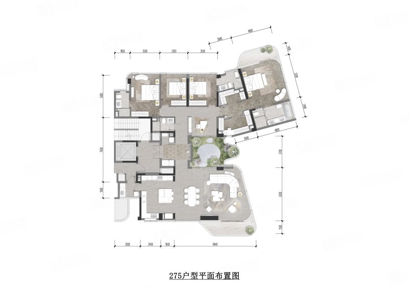 金融城贝宸S14室2厅275㎡1590万二手房图片