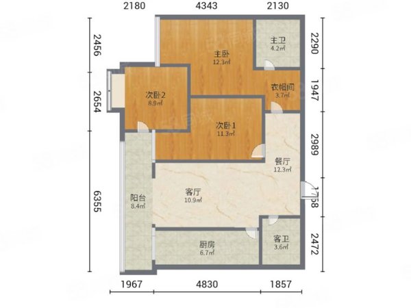 昆明西山前卫营润城八区近万达 润城八区 3室拎包  采光好 小区新