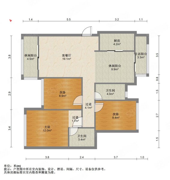 保利熙园3室2厅2卫110㎡东南155万