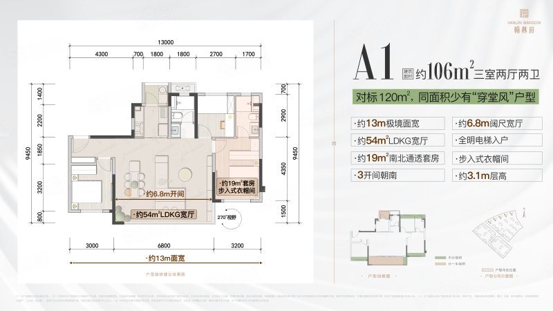 蜀道翰林府3室2厅106㎡270万二手房图片