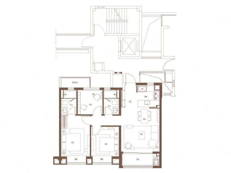 保利东方瑧悦3室2厅105㎡348万二手房图片