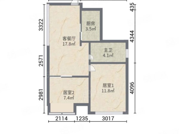 【多图】美丽湾国际公寓,南油租房,美丽湾国际公寓 2室1厅1卫 电梯房
