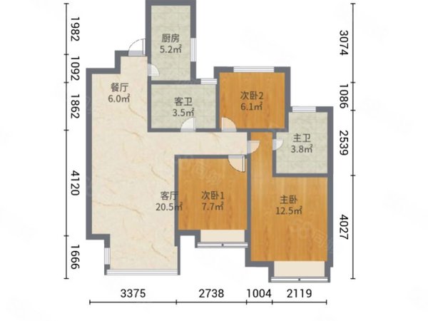钱桥租房,新上 时代城(一二期) 3室2厅2卫 95平 精装修,惠山租房-无锡