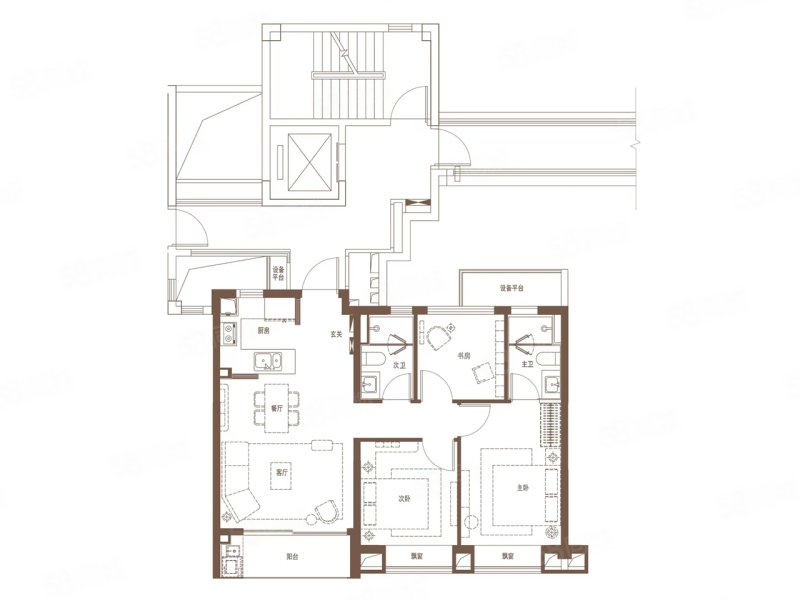 保利东方瑧悦3室2厅105㎡348万二手房图片