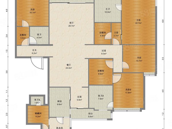 【多图】保利天悦,琶洲租房,保利天悦 5室2厅4卫 电梯房 豪华装修 302