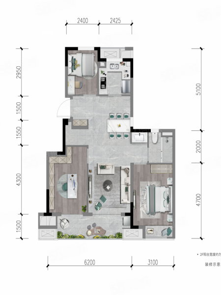绿城明月蘭庭3室2厅90㎡68万二手房图片
